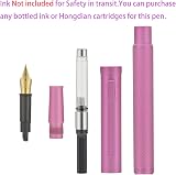 Hongdian Pink Forest Bent Nib Fountain Pen with Converter Gift Box view 5