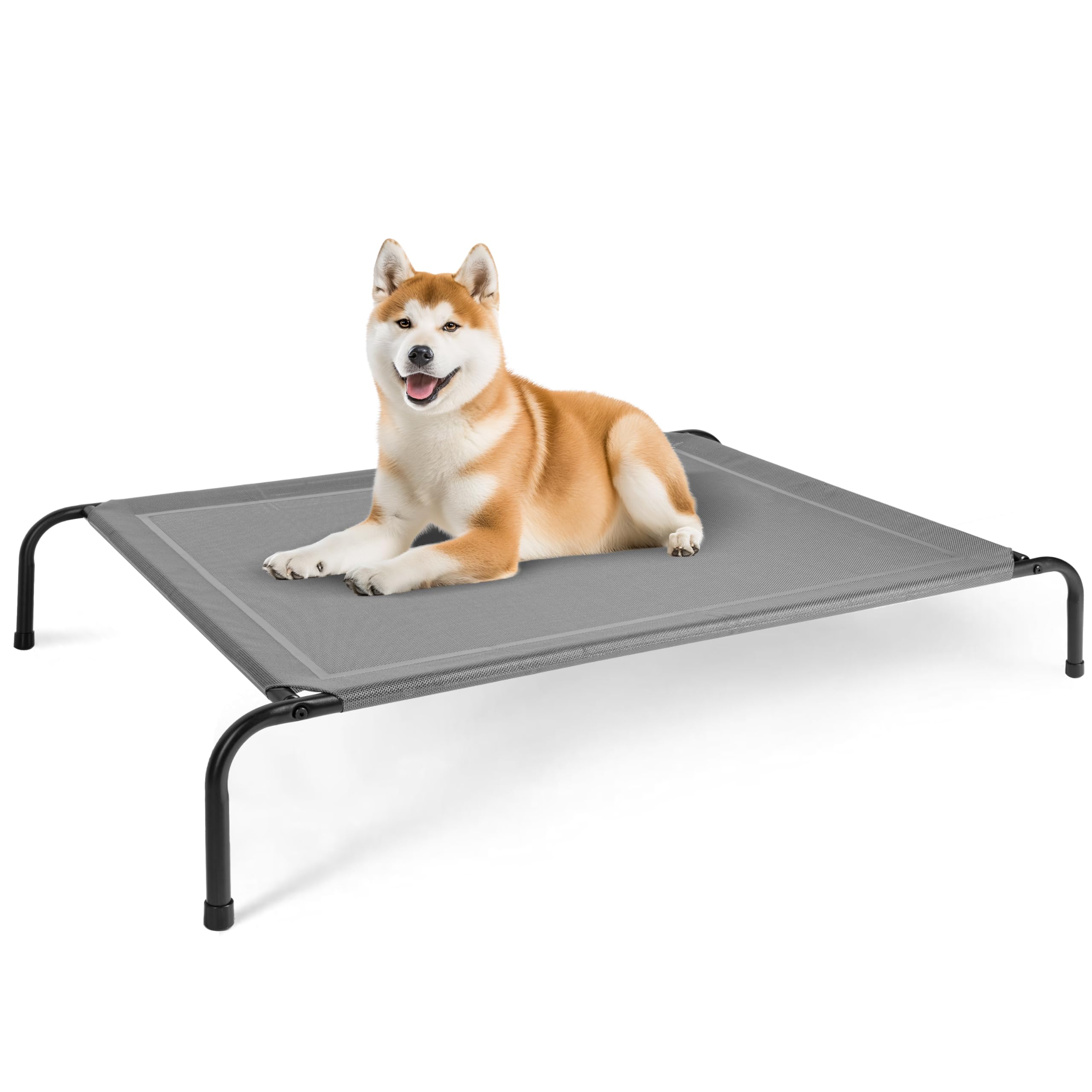 Photo 1 of *MISSING PARTS*
FluffyDream Cooling Elevated Dog Cot Bed Outdoor Raised Portable Dog Beds No-Slip Feet Portable Durable Pet Hammock Bed, 49x31.5x8 Inch, Grey