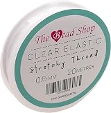 The Bead Shop Clear Elastic Bracelet String 0.5mm 20m Transparent