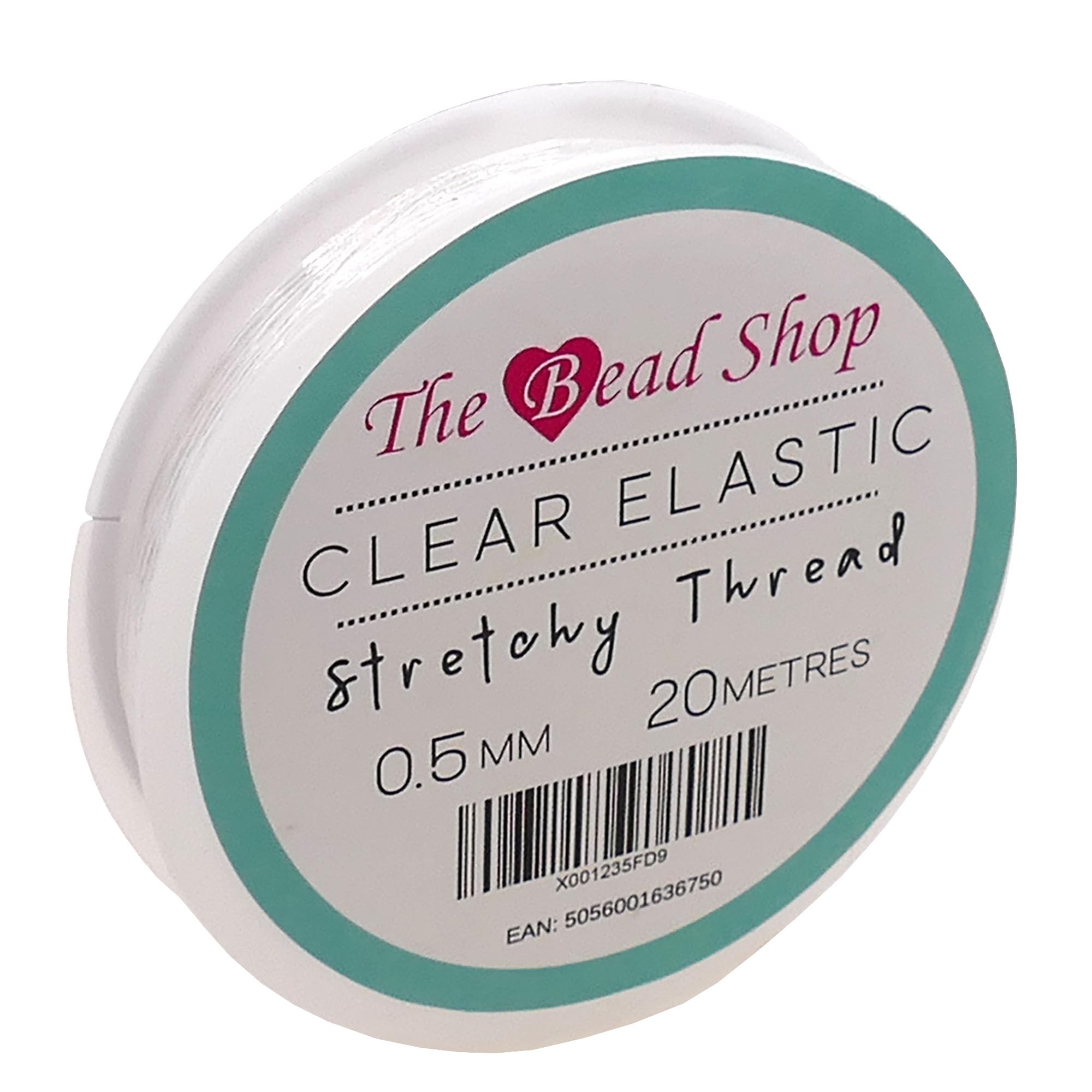 Clear Bracelet String, Elastic String for Bracelet Making - Jewellery Making Supplies - Clay Bead Stringing, Elastic Thread, Invisible Thread - 0.5mm 20 metres