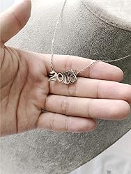 MICOMAKA Birth Year Number with Crown Necklace,Old