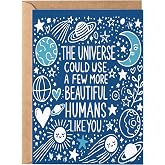 The Universe Could Use a Few More Beautiful Humans Like You Greeting Card - Thoughtful Moon and Stars Just Because Birthday Gift Idea for Women Him Her - Thinking of You Gift Best Friend Bestie Sister