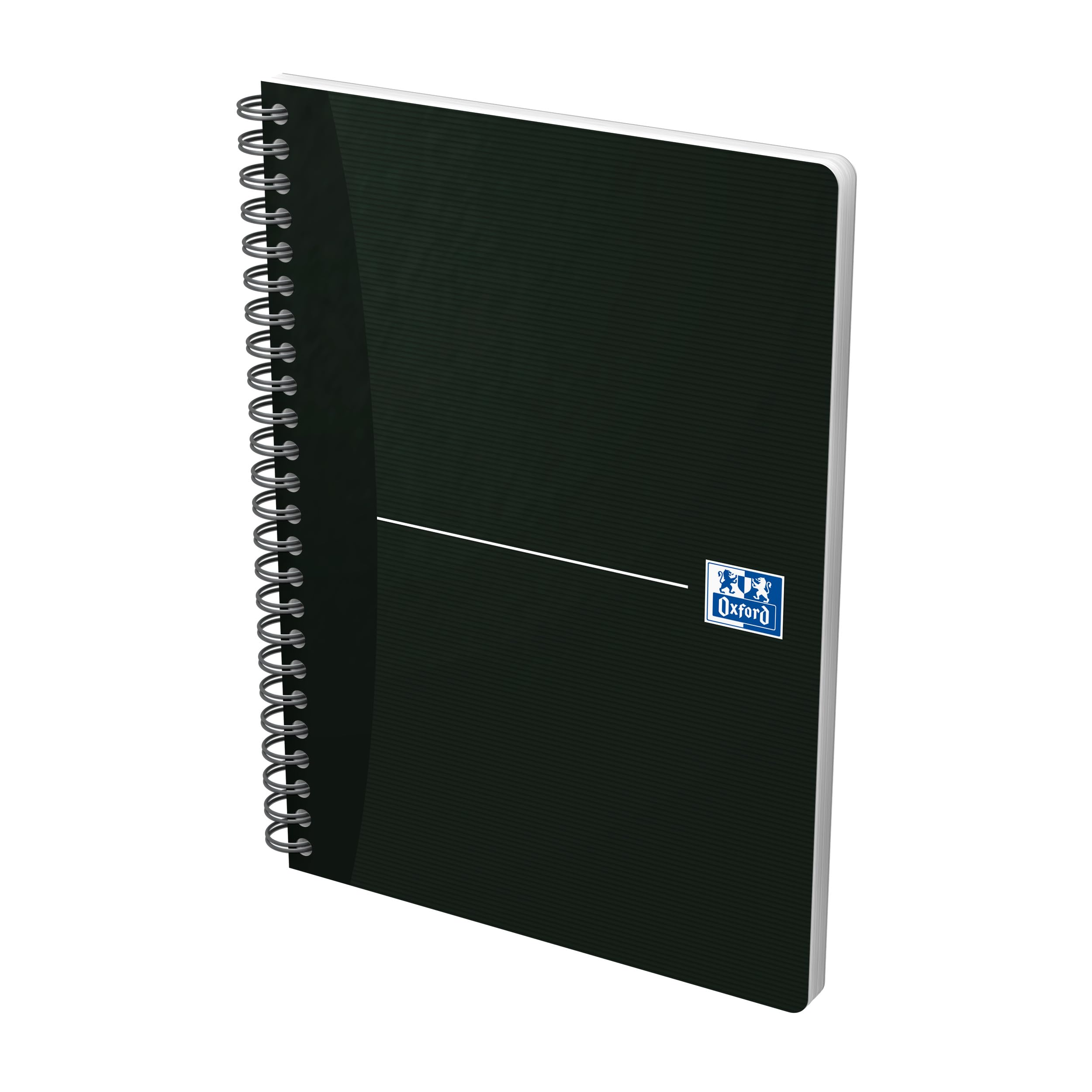 Oxford Spiral Notebook A5, Smart Black, Squared, 90 Sheets, Pack of 5, Smart Black (Spiral Book), A5, Squared 6 mm