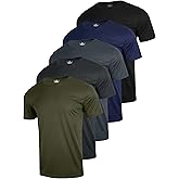 CuterzClub 3 & 5 Pack Shirts for Men Moisture Wicking Workout Performance Dry Fit Mesh Gym Athletic Running T-Shirt