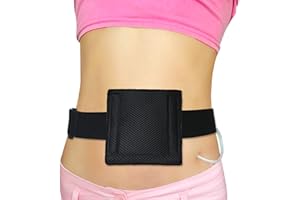 HOLA HEALTH Breathable PD Belt Peritoneal Dialysis G Tube Holder Gtube Covers Feeding Tube Peg Tube Belts with Pouch Gastrostomy Supplies for Adults Women Men Black
