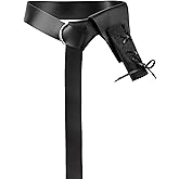 HAQUIL Medieval, Viking Faux Leather O-ring Belt and Sword Frog, Renaissance Black Belt and Sword Holder, Hoslter for LARP Cosplay & Costumes