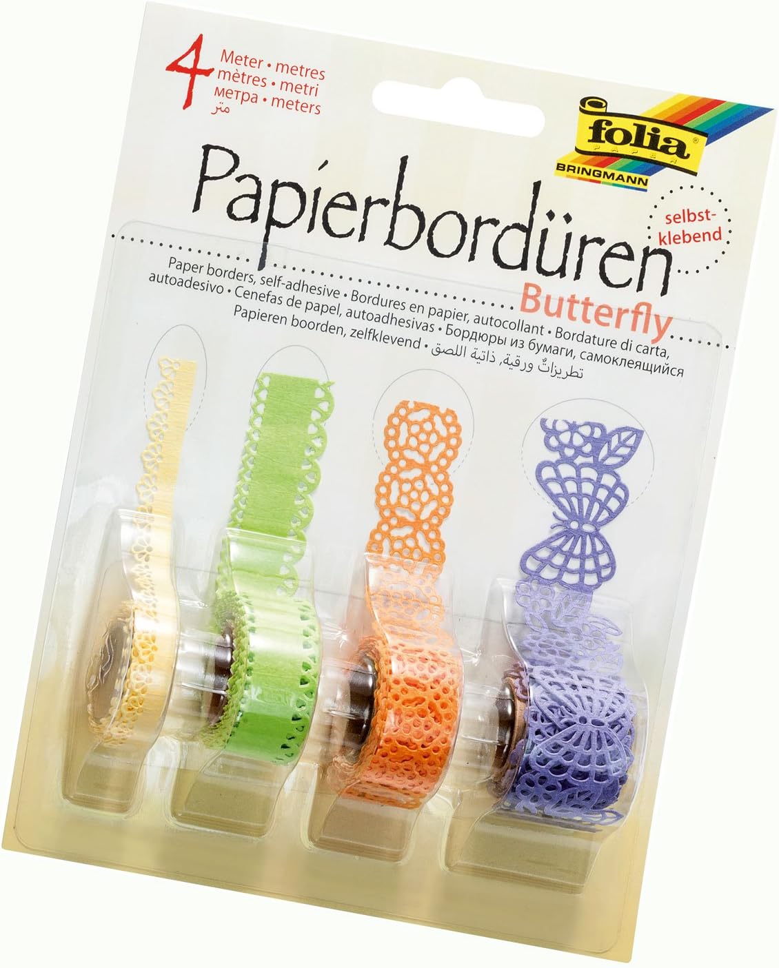 folia 12705 Borders, Multi-Colour, Colourful