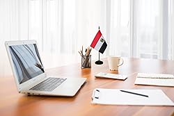 Egypt Egyptian Small Mini Desk Flag Set Miniature