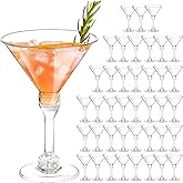 CALBODE 40 Pack Plastic Martini Glasses 5 Oz Disposable Cocktail Glasses, Tall Mini Martini Cups, Plastic Margarita Glasses Perfect for New Year Party Birthday Wedding and All Events