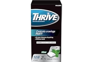 Thrive Nicotine Replacement Gum, 2mg Regular Strength, Mint, 108 Count