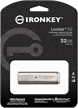 Kingston IronKey Locker+ 50 USB Flash Drive 32GB XTS-AES Encrypted Data view 5