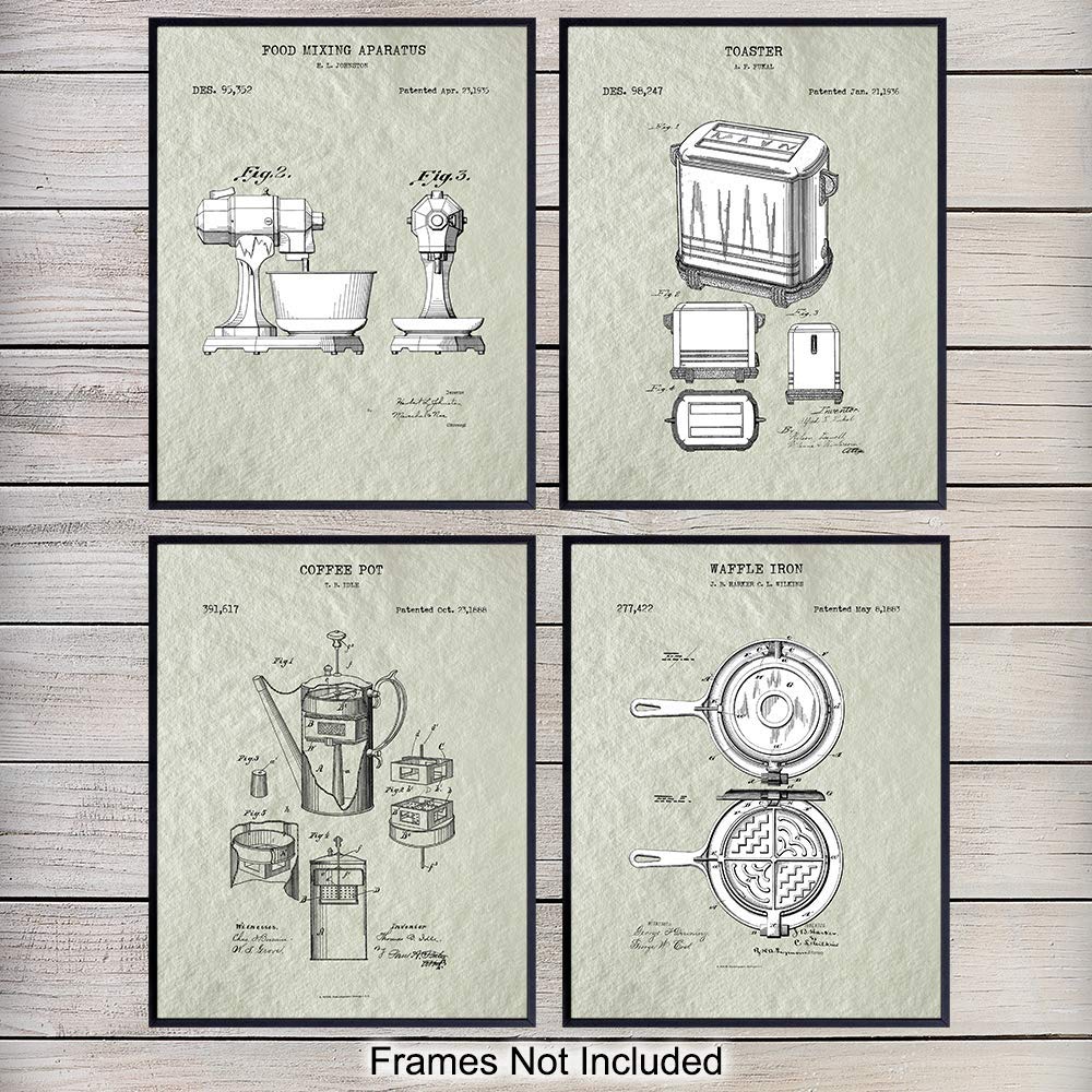  Cooking Baking Breakfast Patent Art Prints