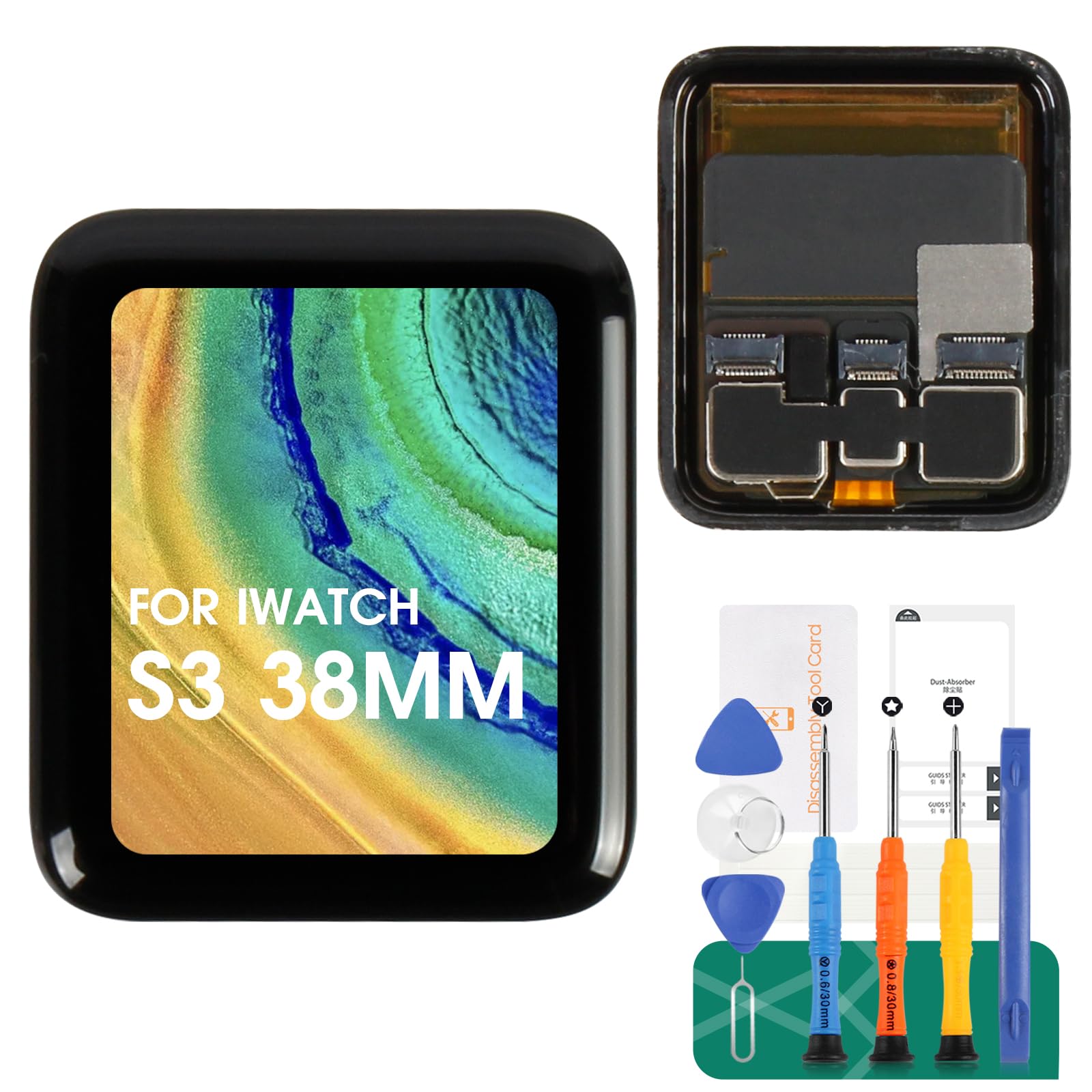 Photo 1 of for Apple Watch Series 3 38mm 42mm LCD Display Touch Screen Digitizer Replacement (38mm GPS)
