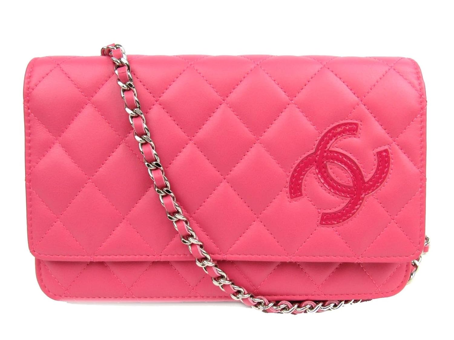 シャネル Chanel マトラッセ チェーン ウォレット ショルダーバッグ ピンク ラムスキン 中古 B07bhkdjvz Dipartimentodibiologia Unina It