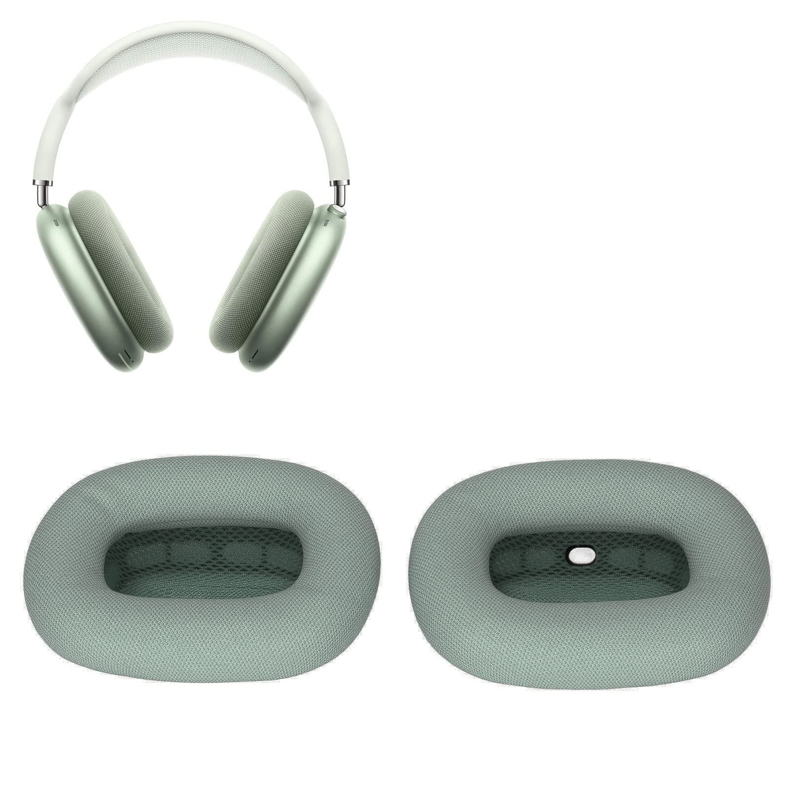 ciciglow Headphone Earpads (2 pcs), Memory Foam Protein Leather Replacement for AirPods Max, Green