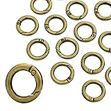16 Pack Small Spring O Ring, Metal Key Ring Hook