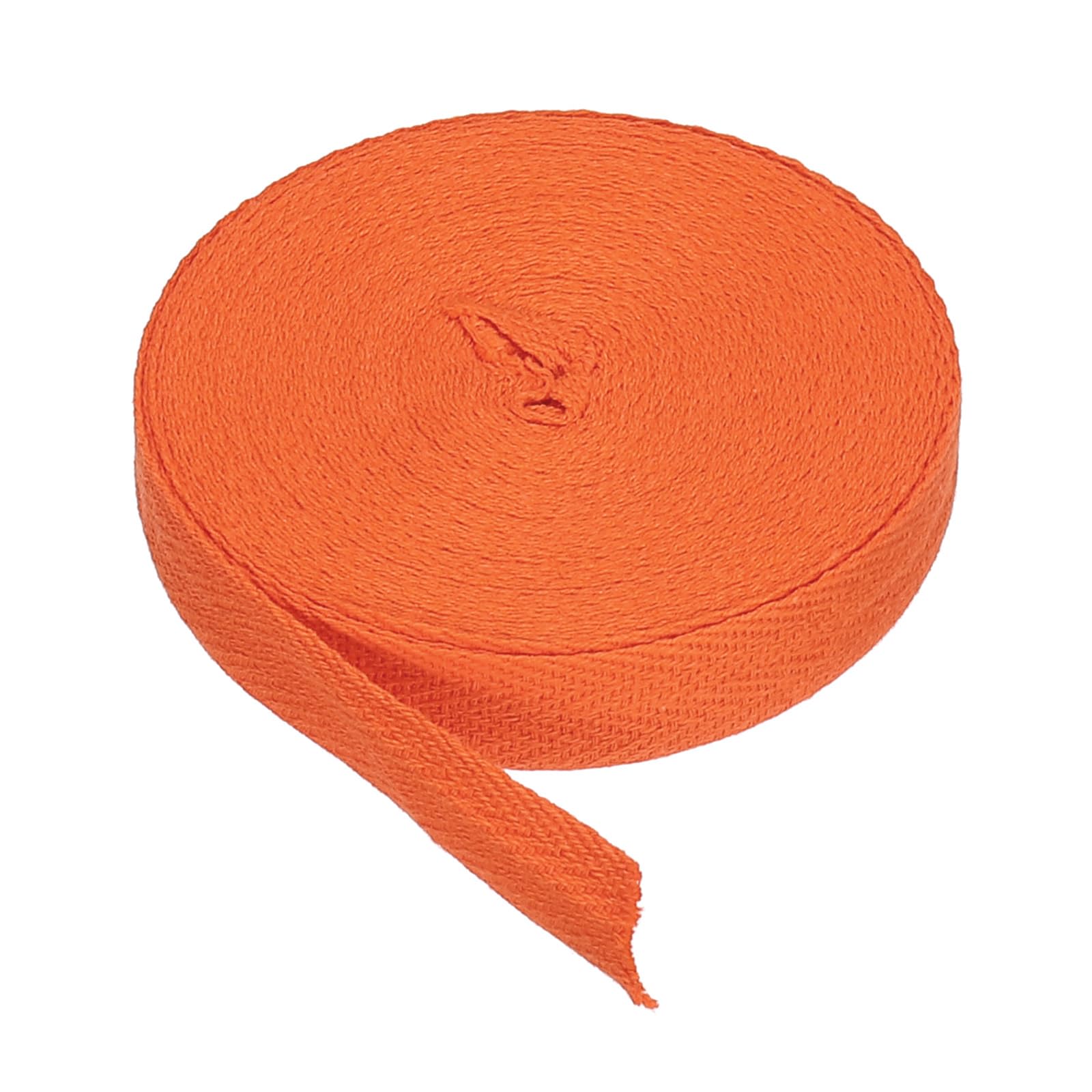 PATIKIL Cotton Twill Tape 15mm(5/8") 9m(10 Yards) Cotton Ribbon Bias Binding Tape Herringbone Webbing Trim for Sewing Gift Wrapping Craft DIY Orange