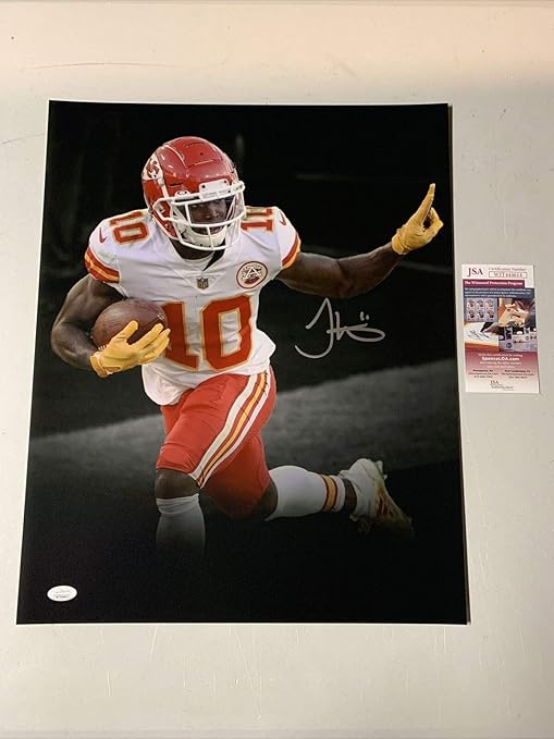 Tyreek Hill Autograph Signed Chiefs 16x20 Spotlight Photo JSA at Amazon