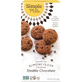 Simple Mills Crunchy Almond Flour Cookies, Double Choc Chip, 1pk, 5.5oz | Certified Gluten Free Chocolate Chip Cookies, Sweetened with Organic Coconut Sugar, Grain Free, Corn Free, Dairy Free, Vegan