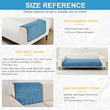 LINGKY Soft Flannel Sofa Covers 70x70cm 1 Piece Blue Non-Slip view 4