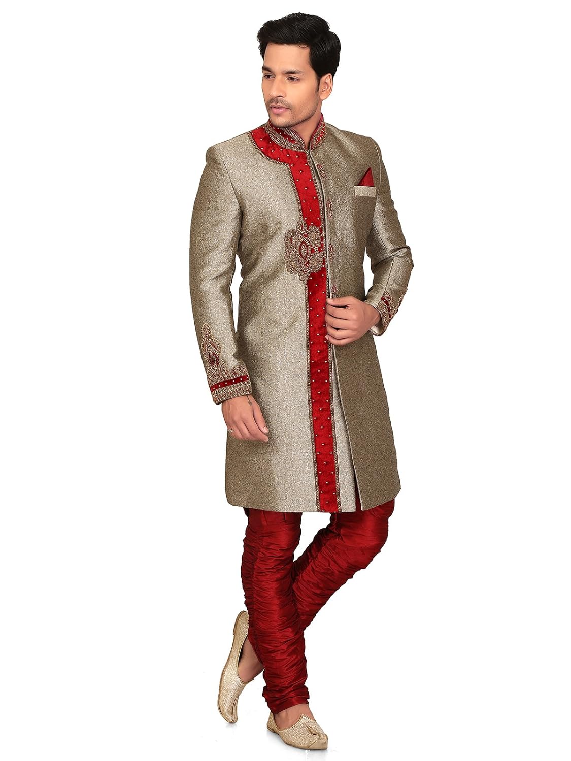 a.b.c. garments golden jute brijesh sherwani for men