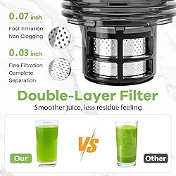 Cold Press Juicer, 5.82" Wide Feed Chute Juicers