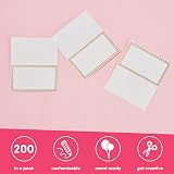 THE TWIDDLERS 200 Pack Foldable Wedding Name Place Cards with Gold Border view 8