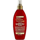 OGX Frizz-Free + Keratin Smoothing Oil Miracle Gloss Spray, 5 in 1, De-frizz & Shiny Hair, Argan Oil