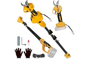 2-in-1 Electric Pruning Shears Cordless for DeWALT 20V MAX Battery, Electric Power Pruner Max 1.5" Cutting Diameter 14.7FT Re