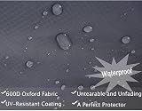 PATIO PLUS Parasol Cover 190x25/50 cm Waterproof 600D Oxford Grey view 5