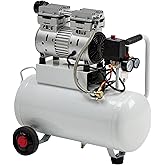 Albott 8 Gallon Air Compressor with Automatic Drain Valve, 1.0 HP Oil-Free Air Compressor Tank with Wheels, 70 dB Noise Level, Fit for Auto Repair, Tire Inflation, Spray Painting