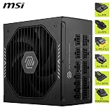 MSI MAG A1000GLS 1000W PSU PCIe 5.1 ATX 3.1 Gold 12V Native 2x6 view 5