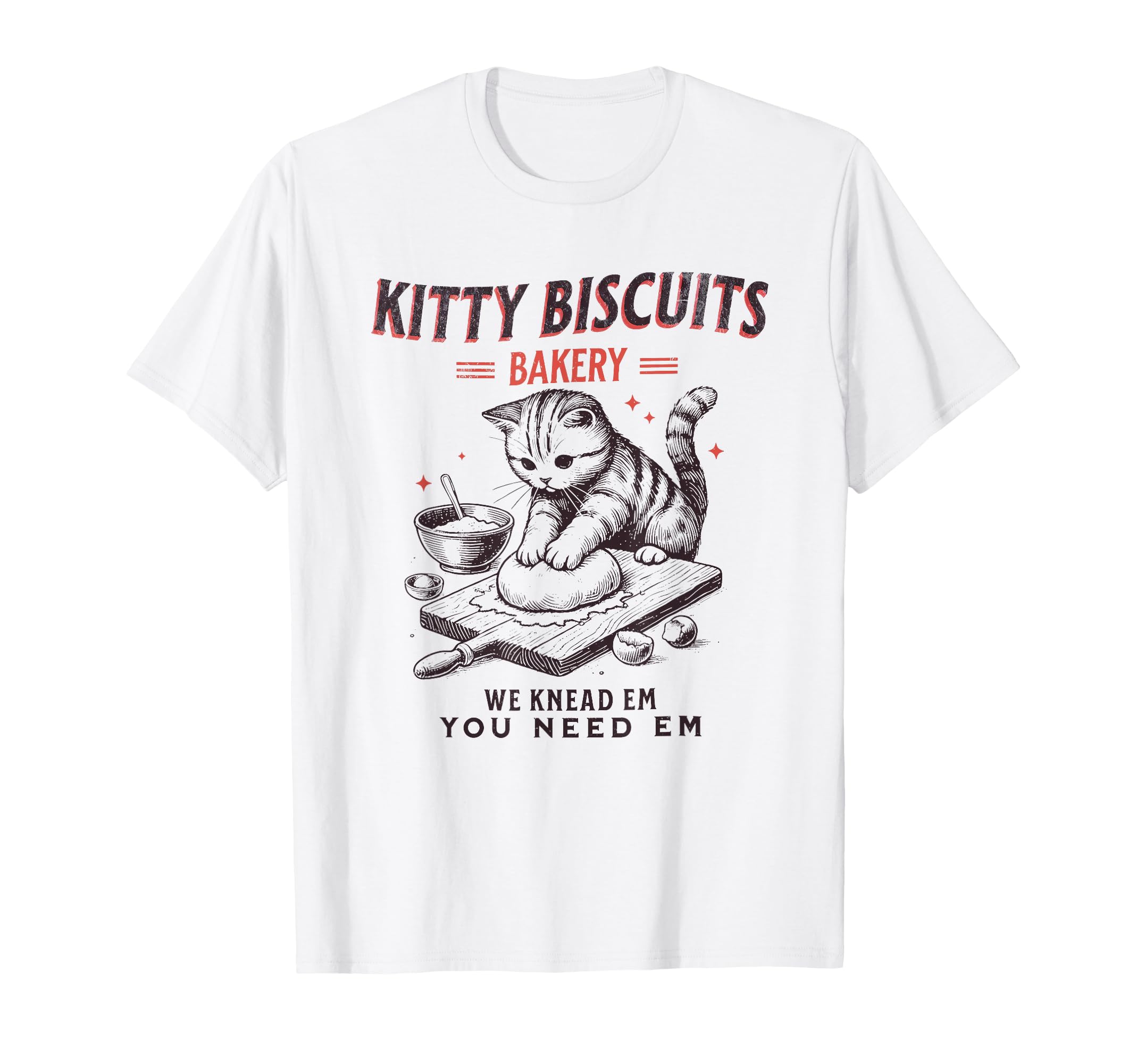 Photo 1 of **GREY** Kitty Biscuits Bakery T-Shirt - L