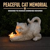 Festive Lights 20cm Solar Cat Memorial Light with Butterfly Warm White LED view 2