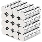 TRYMAG Small Magnets, 120Pcs Round Rare Earth Magnet 10x3mm | Tiny Strong Fridge Magnets for Whiteboard, Refrigerator, DIY, Kitchen, Office
