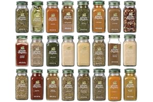 HEALTHIEST BARS Simply Organic Herbs, Spices and Seasonings Assorted Variety Sampler Set - (24 Count) In Sanisco Packaging