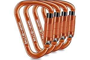 QIWYMHW Auto Locking Carabiner Heavy Duty Carabiner 25kN UIAA Certified Climbing Carabiner Climbing Equipment Safety Carabiners for Rappelling, Hammocks, Rescue, Dog Leash, Swing
