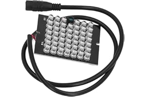940nm IR LED Light Board 48 LEDs for CCTV Security Camera Night View 12VDC with Built in Light Sensor Compact Design for Hous