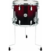 Pacific Drums PDCM1618TTRB 16 x 18 Inches Floor Tom with Chrome Hardware - Red to Black Fade