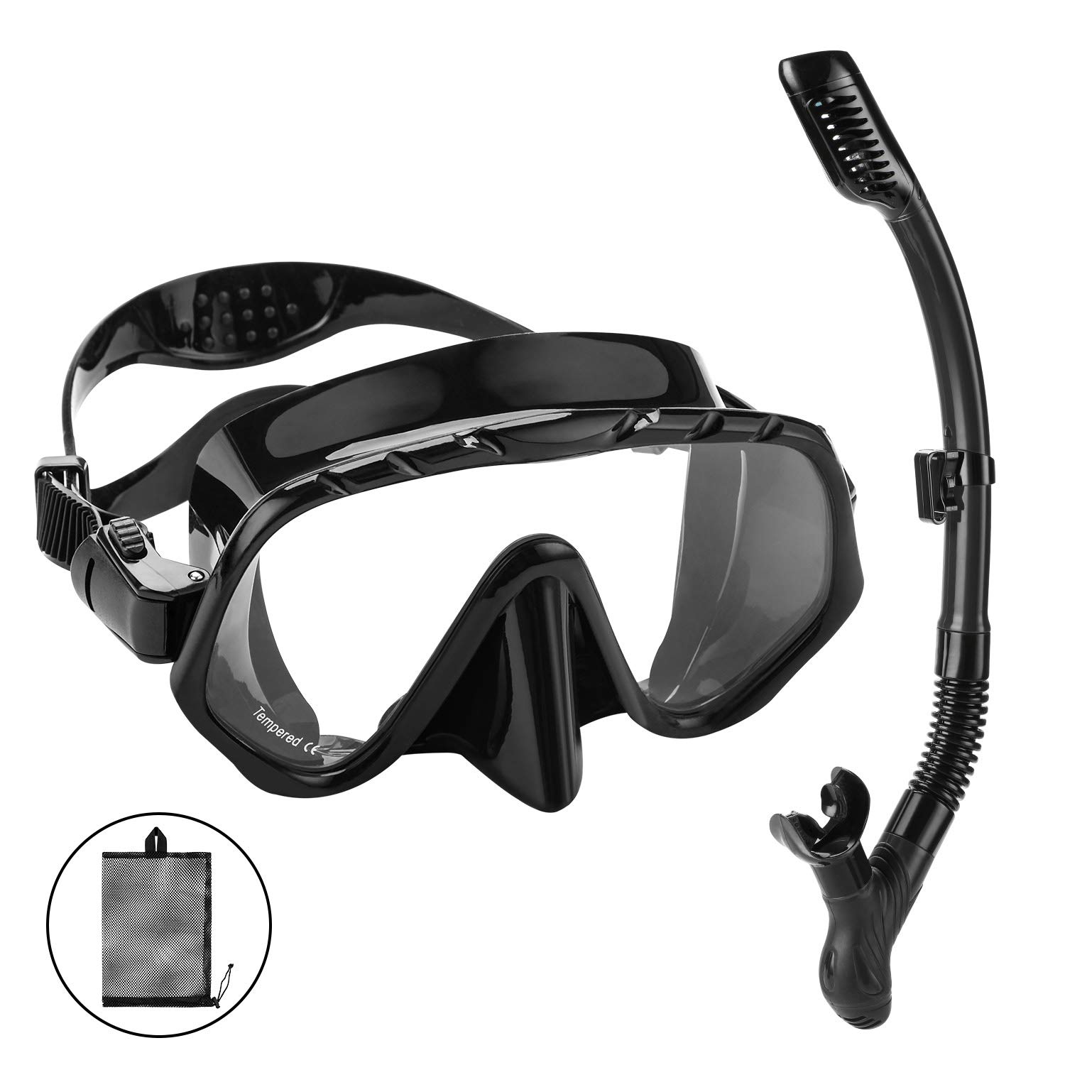 Oumers Dry Top Snorkel Set AntiFog Snorkel Mask Impact