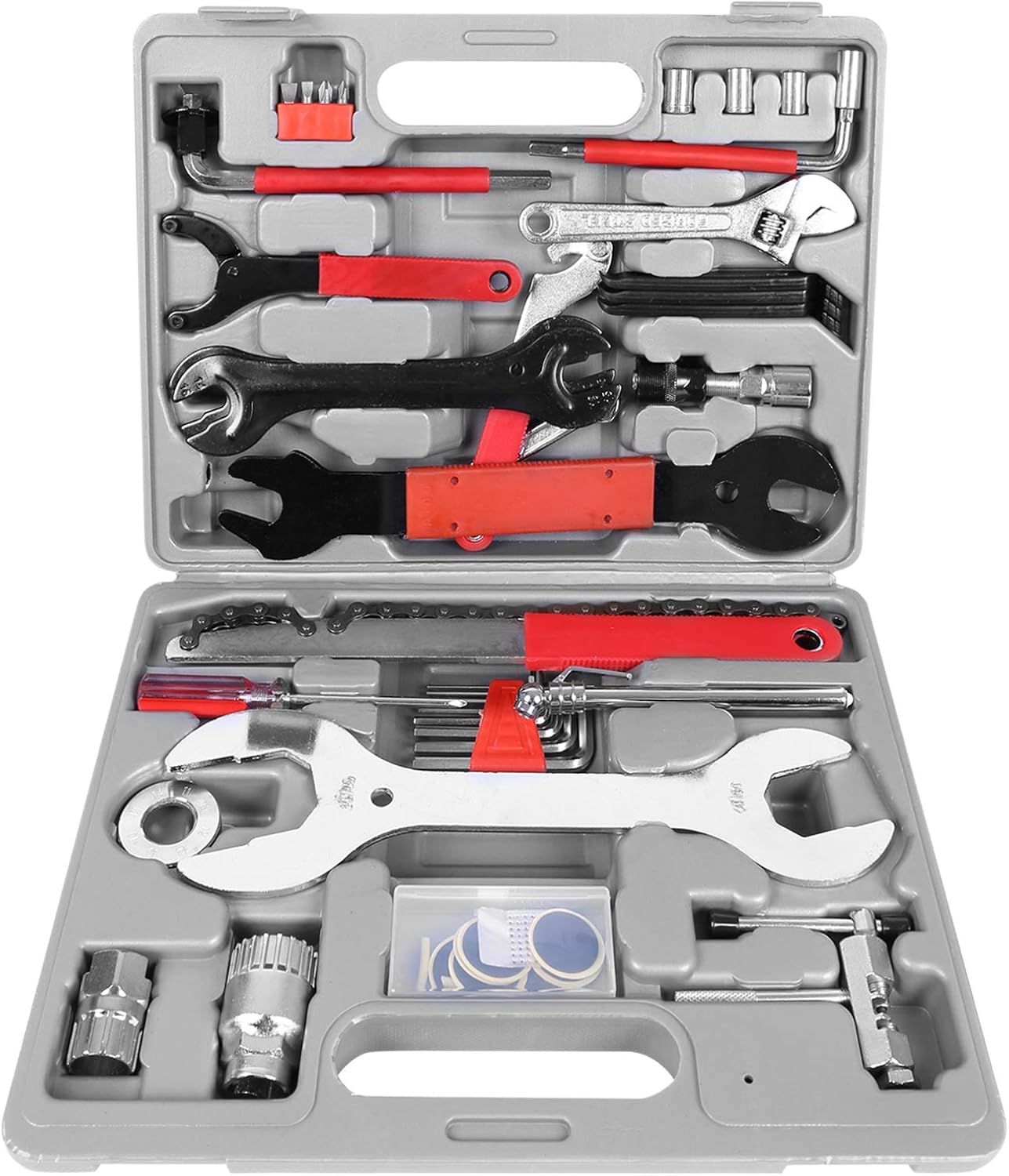 Odoland Bike Repair Tool Kits, 44 Piece Bicycle Tool Kit for Mountain/Road Bicycle Repairs, Multifunction Tool and Wrench, Maintenance Tool Set with Storage Case : Sports & Outdoors