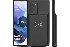 HUGUODONG Battery Case for Samsung Galaxy Note 20 Ultra(6.9 inch) 8000mAh, Fast Charging & Qi Wireless & Android Auto Supported, Extended Backup Charger Case for Galaxy Note 20 Ultra 5G