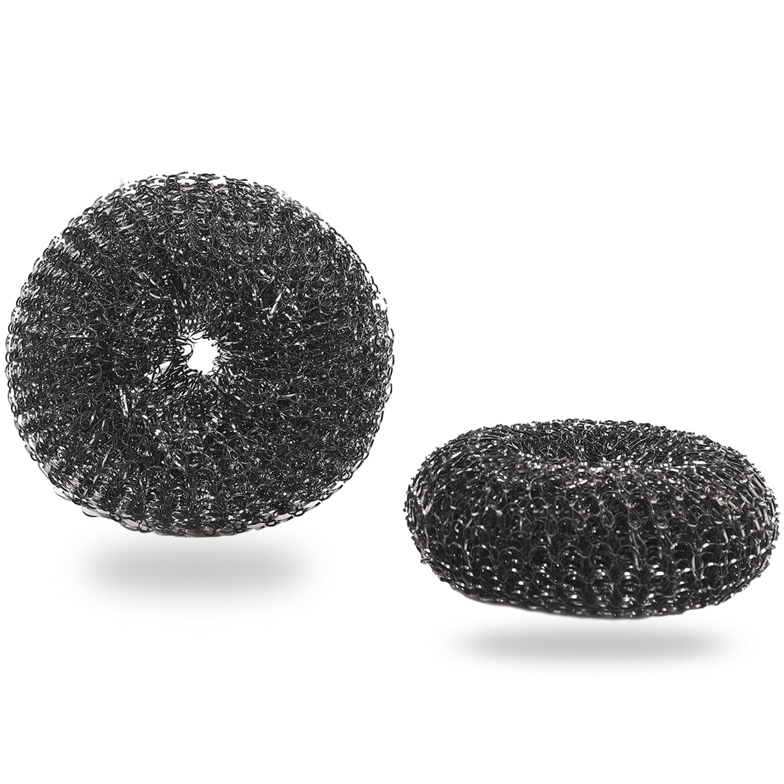 Photo 1 of Heavy-Duty Stainless Steel Wool Barbecue Grill Cleaning Scrubber Pads, Replacement Steel Wool Brush Head, 2 Pack