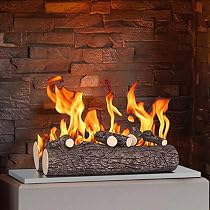 Amazon.com: Regal Flame 5 Piece 16 Ceramic Wood Gas Fireplace Logs Logs  for All Types of Indoor, Gas Inserts, Ventless u0026 Vent Free, Propane, Gel,  Ethanol, Electric, or Outdoor Fireplaces u0026 Fire
