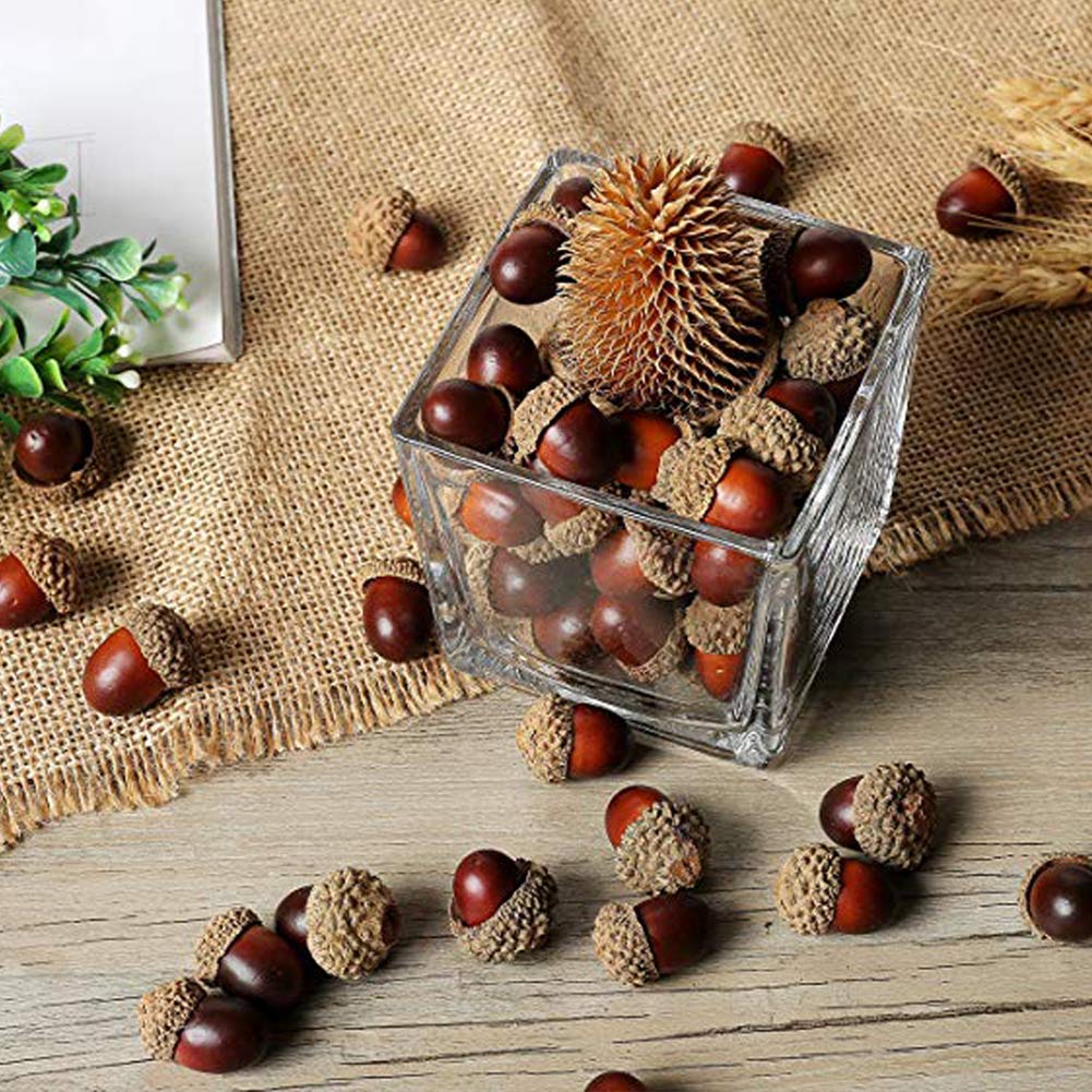 BigOtters Artificial Acorn, 100PCS Fake Nutty for Home Vase Filler Decor, 1.2\