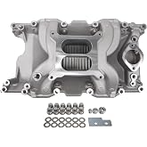 55026 7576 Intake Manifold for Chrysler Mopar air Gap Small Block LA Magnum | Aluminum Intake Manifold Dual Plane for Chrysler Dodge Jeep Mopar LA Magnum Small Block V8 318 5.2L 340 360 5.9L 1967-2003
