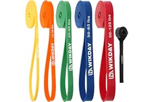 WIKDAY Resistance Bands, Pull Up Bands, Workout Bands for Exercise, Thick Heavy Resistance Band Set with Door Anchor, Elastic Bands for Body Stretching, Crossfit Training at Home/Gym Men & Women Women