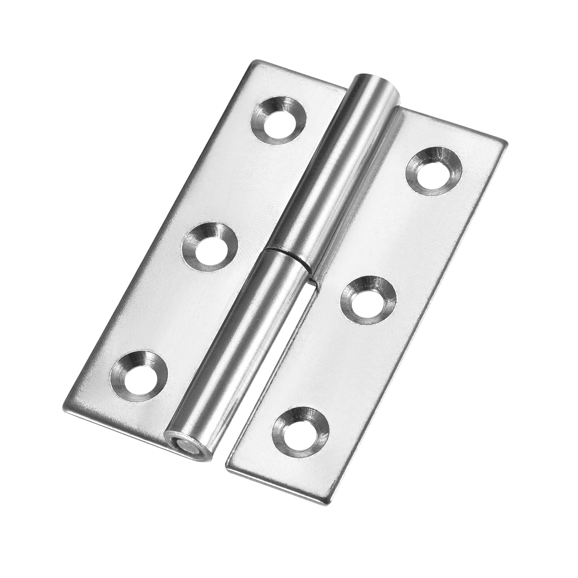 sourcing map Lift Off Hinge, Mini Stainless Steel Hinge Detachable Slip Joint Small Flag Hinges 75mm Long 50mm Open Width