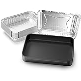 for Weber Drip Pan Replacement 93305 Catch Pan for Weber with 20-Pack 6415 Foil Grease Tray Liners | Grease Catcher for Weber Genesis &amp; Spirit Grills Silver/Gold/Platinum1000-5500 Summit Grills