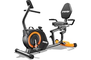 XVGVSV Recumbent Exercise Bike for Home Use, Quiet Recumbent Stationary Bikes for Adults & Seniors, 16-Level Resistance, Adjustable Seat, Supports 400LB, Pulse Sensors & LCD Display